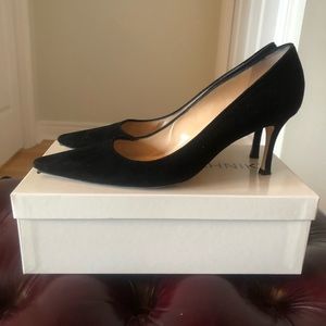 Manolo Blahnik Newcio Suede Pump Sz 8.5